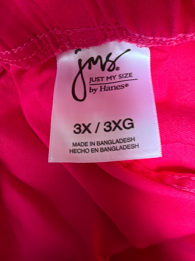 Just My Size Women’s Plus Raspberry 2 Pocket Capris Size 3x Nwt — image 5 of 6